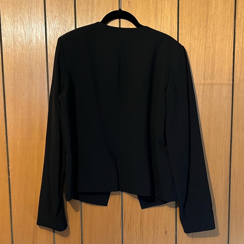 Theory Women's Black Wool Blend Blazer Jacket Size 12 - Picture 3 of 3